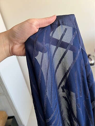 Lacivert Eşarp örtü - Görsel 6