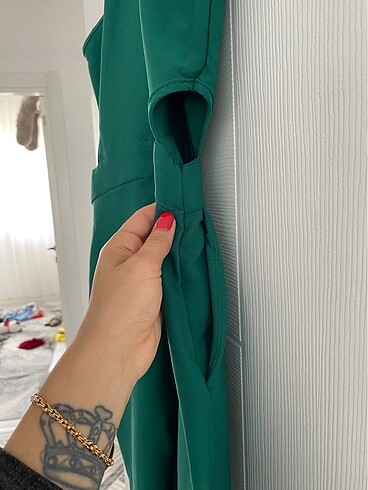 34 Beden yeşil Renk Yeşil şık tulum