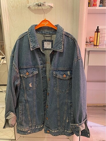 Bershka oversize yeni kot ceket
