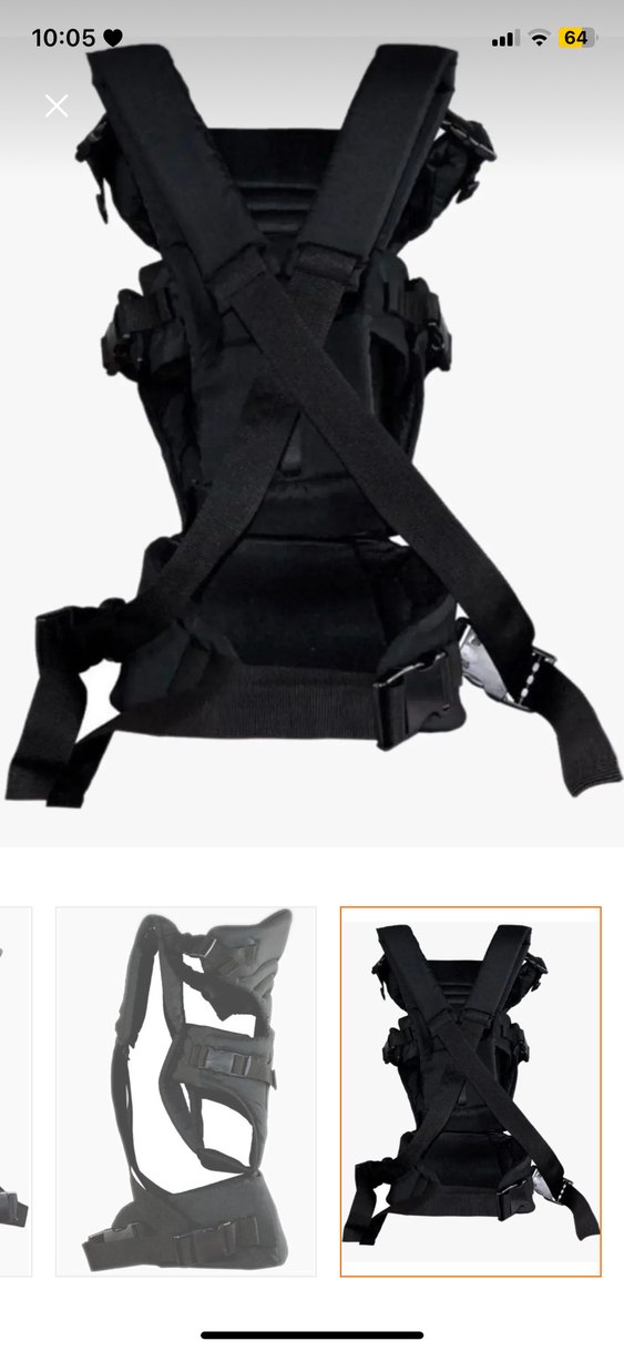 Siyah Bebek Taşıyıcı Kanguru - Görsel 3