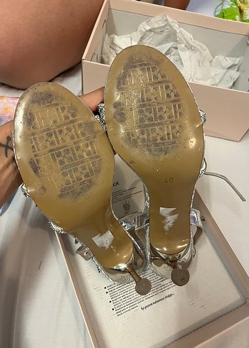 Tamer tanca gümüş topuklu ayakkabı 40 - Görsel 4