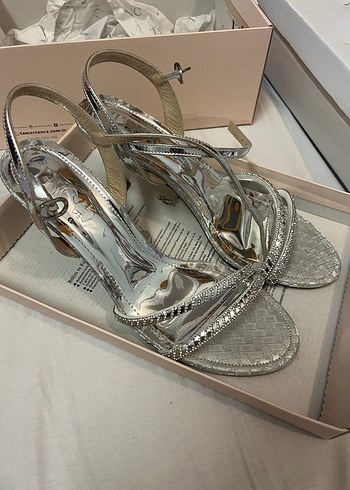 Tamer tanca gümüş topuklu ayakkabı 40 - Görsel 3