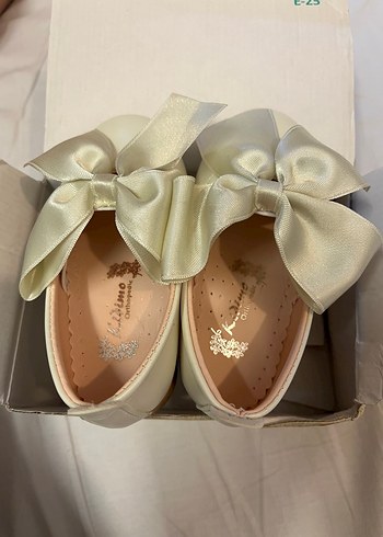 Kız Çocuk Beyaz Fiyonklu Modern Klasik Babet - Görsel 2