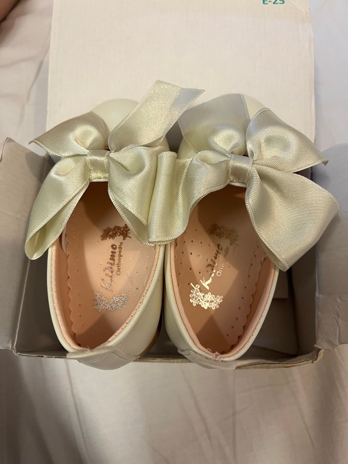 Kız Çocuk Beyaz Fiyonklu Modern Klasik Babet - Görsel 2