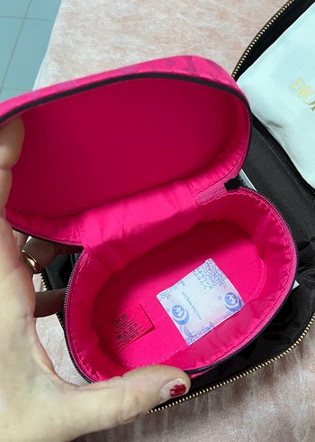  Beden pembe Renk Miss Dior Fermuarlı Pembe Kadın Makyaj Çantası