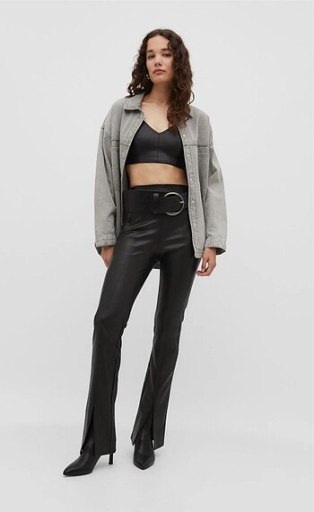 Stradivarius Deri pantolon