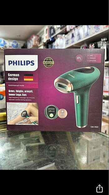 Philips 1 milyon attım lazer epilasyon