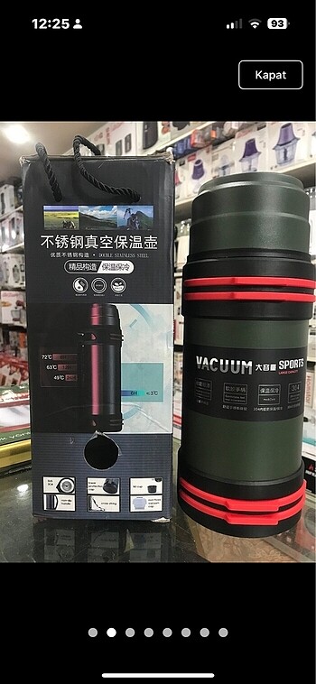 2K 1.6 litre içi dışı paslanmaz çelik termos