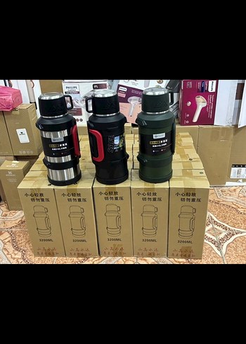 3200 ml Kapasiteli Koyu Haki Termos Şişe