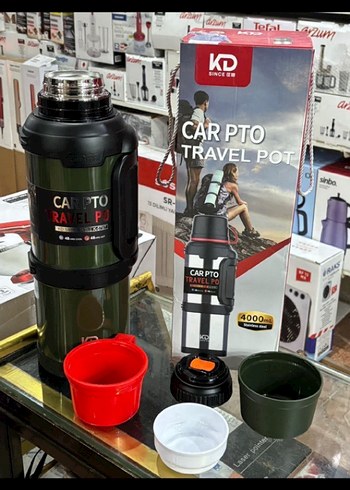 Beden haki Renk 4000ml Hacimli Khaki Termos Seyahat Matara
