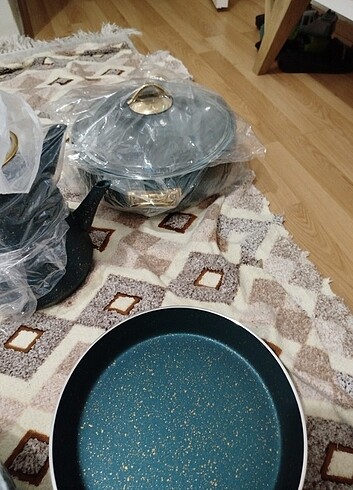 9 parça Granit Tencere seti