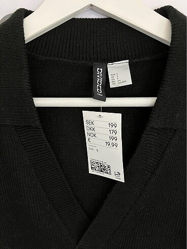 s Beden siyah Renk Yeni etiketli H&M V yaka kazak