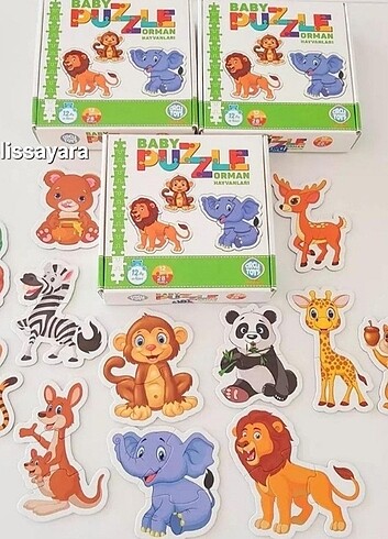 orman hayvanları baby puzzle 