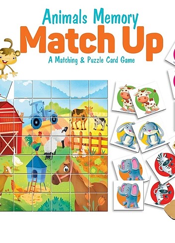 Diğer Match up animals Memory kartları