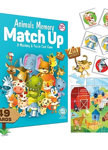  Beden Renk Match up animals Memory kartları