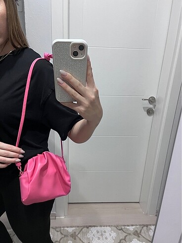  Beden Koton pembe çanta