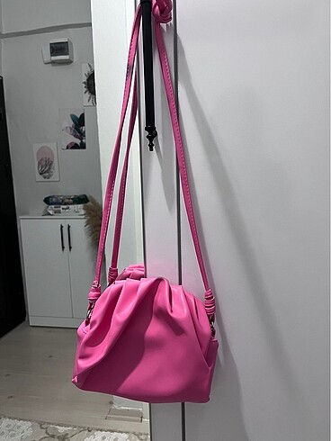  Beden pembe Renk Koton pembe çanta