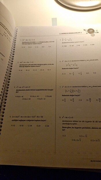 Lys bilfen matematik soru bankası