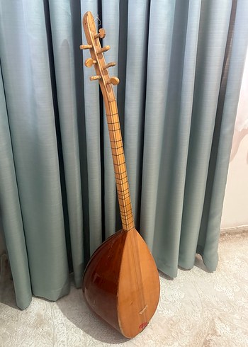 Koyu Bej Uzun Saplı Bağlama