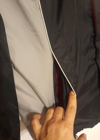 COLLZİONE Erkek Siyah Şeritli Mont - Görsel 3