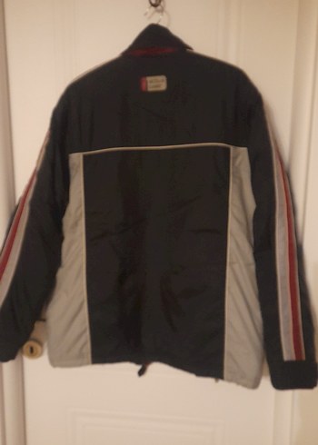 COLLZİONE Erkek Siyah Şeritli Mont - Görsel 7