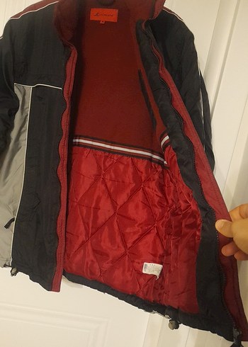 COLLZİONE Erkek Siyah Şeritli Mont - Görsel 6