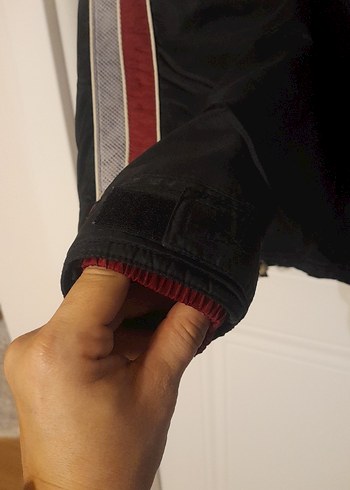 COLLZİONE Erkek Siyah Şeritli Mont - Görsel 5