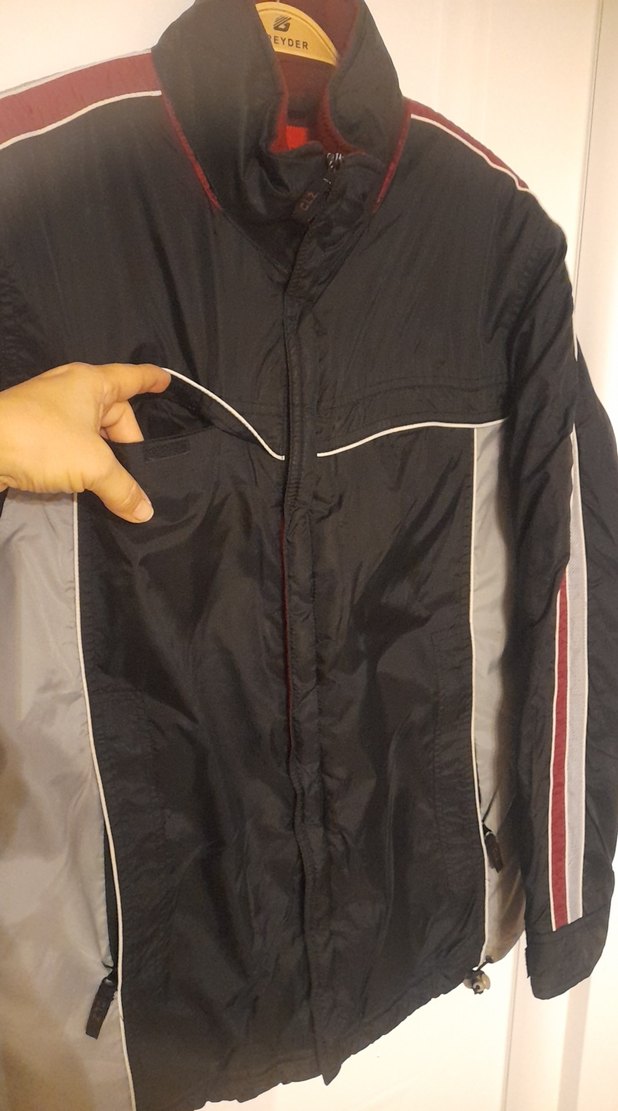 COLLZİONE Erkek Siyah Şeritli Mont - Görsel 2