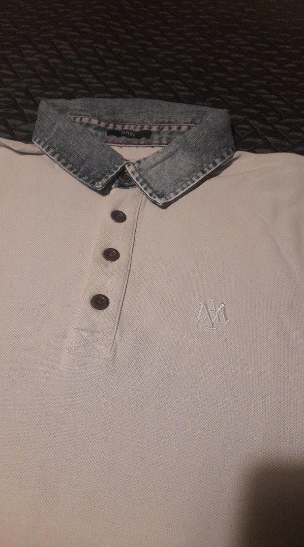 MAVİ JEANS Düğmeli Kot Yaka Açık Mavi Erkek Polo Tişört - Görsel 2