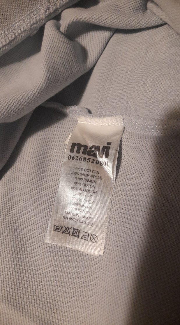 MAVİ JEANS Düğmeli Kot Yaka Açık Mavi Erkek Polo Tişört - Görsel 3