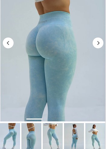 Mavi Optive Büzgülü Spor Tayt - Görsel 2