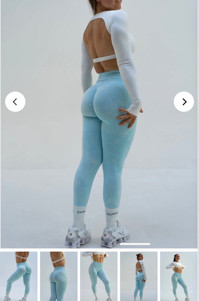 Mavi Optive Büzgülü Spor Tayt - Görsel 4