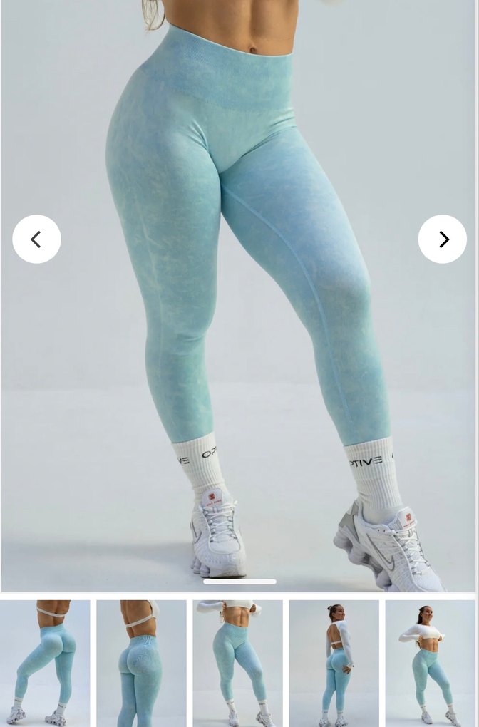 Mavi Optive Büzgülü Spor Tayt - Görsel 3