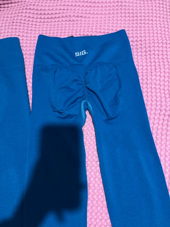 Sig. Büzgülü lacivert spor tayt - Görsel 5