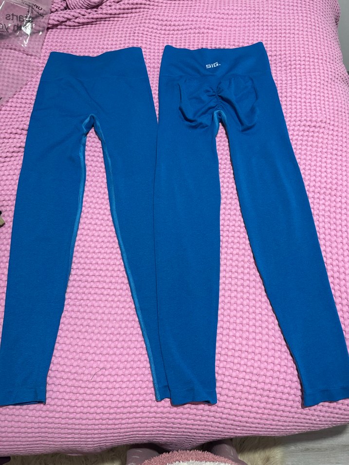 Sig. Büzgülü lacivert spor tayt - Görsel 4