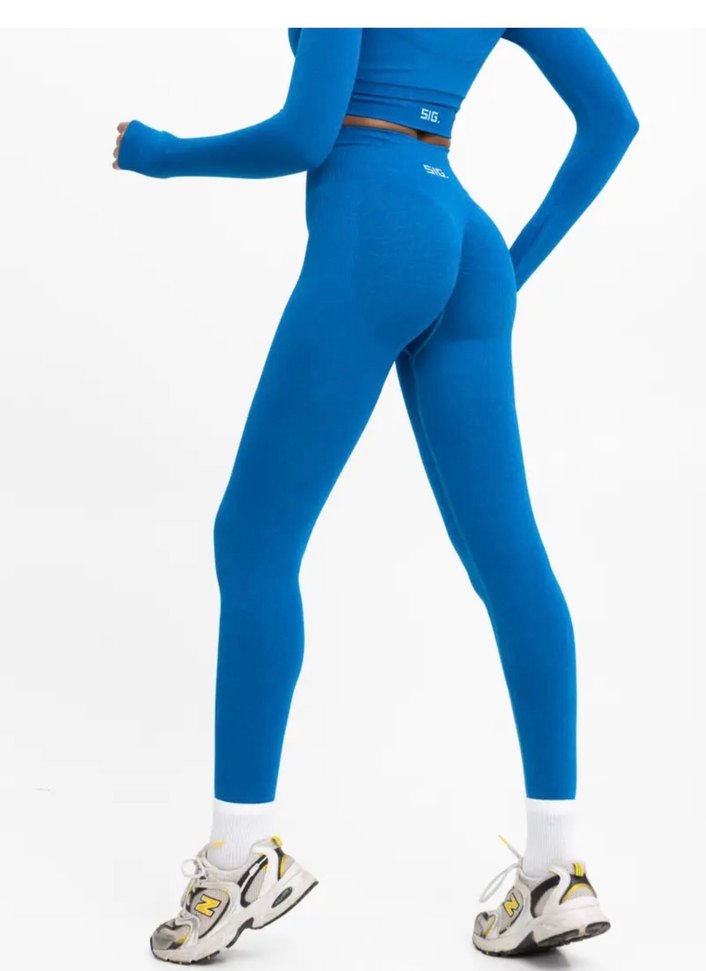 Sig. Büzgülü lacivert spor tayt - Görsel 3