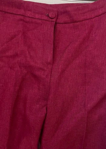 Bordo Düğmeli Kadın Blazer Ceket ve pantolon takım - Görsel 10