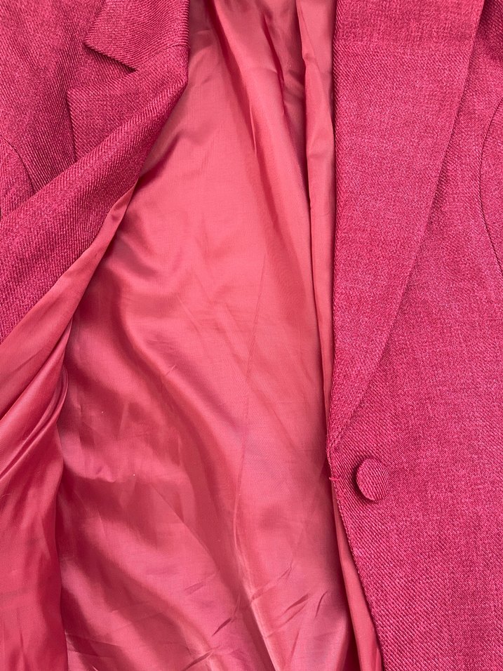 Bordo Düğmeli Kadın Blazer Ceket ve pantolon takım - Görsel 4