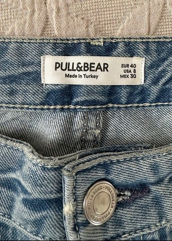 Kadın mavş Bol Kesim Midi Denim Jean - Görsel 3