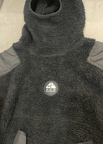 Nike Siyah Yüksek Yakalı Erkek Peluş Sweatshirt - Görsel 4