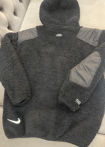 Nike Siyah Yüksek Yakalı Erkek Peluş Sweatshirt - Görsel 7