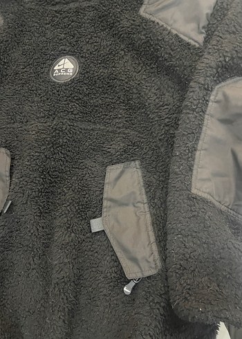 Nike Siyah Yüksek Yakalı Erkek Peluş Sweatshirt - Görsel 3