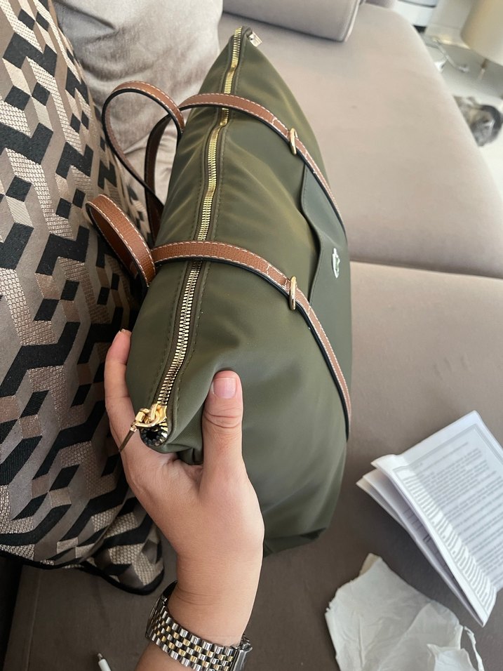 Yeşil Kadın Günlük Lacoste Fermuarlı Çanta - Görsel 2