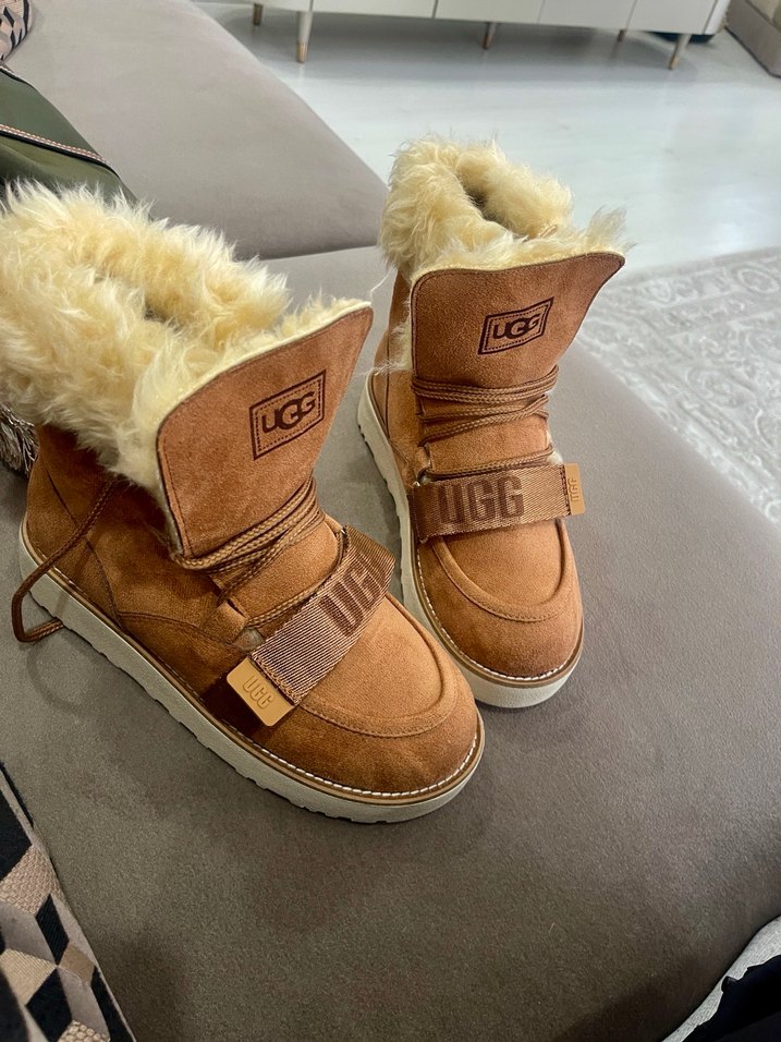 Bej Süet Tüylü Kadın Dolgu  Bot Ugg - Görsel 2