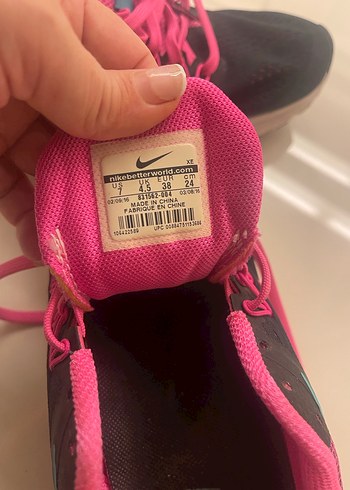 Pembe Siyah Bağcıklı Spor Kadın Sneakers - Görsel 3