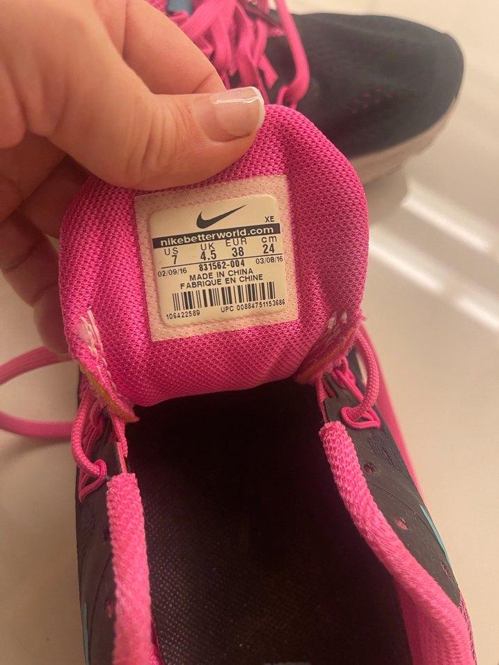 Pembe Siyah Bağcıklı Spor Kadın Sneakers - Görsel 3