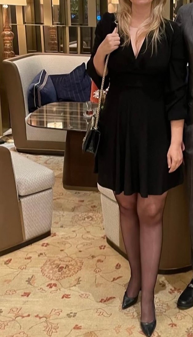 Siyah Deri Midi Elbise - Görsel 2