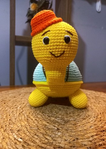 Beden Renkli Örgü Kaplumbağa Peluş Oyuncak