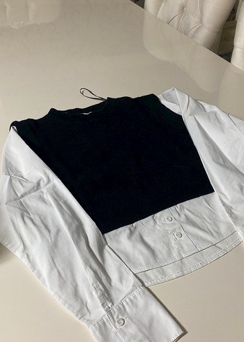 Düğmeli Siyah Kadın Triko Süveter - Görsel 3