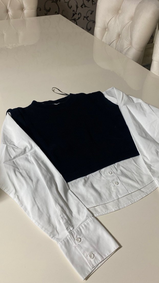 Düğmeli Siyah Kadın Triko Süveter - Görsel 3